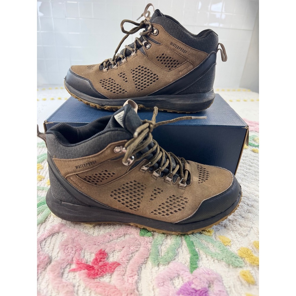 Northside Mens Waterproof Hiking Boots Brown Black Mid Top Trail Shoes Size 11